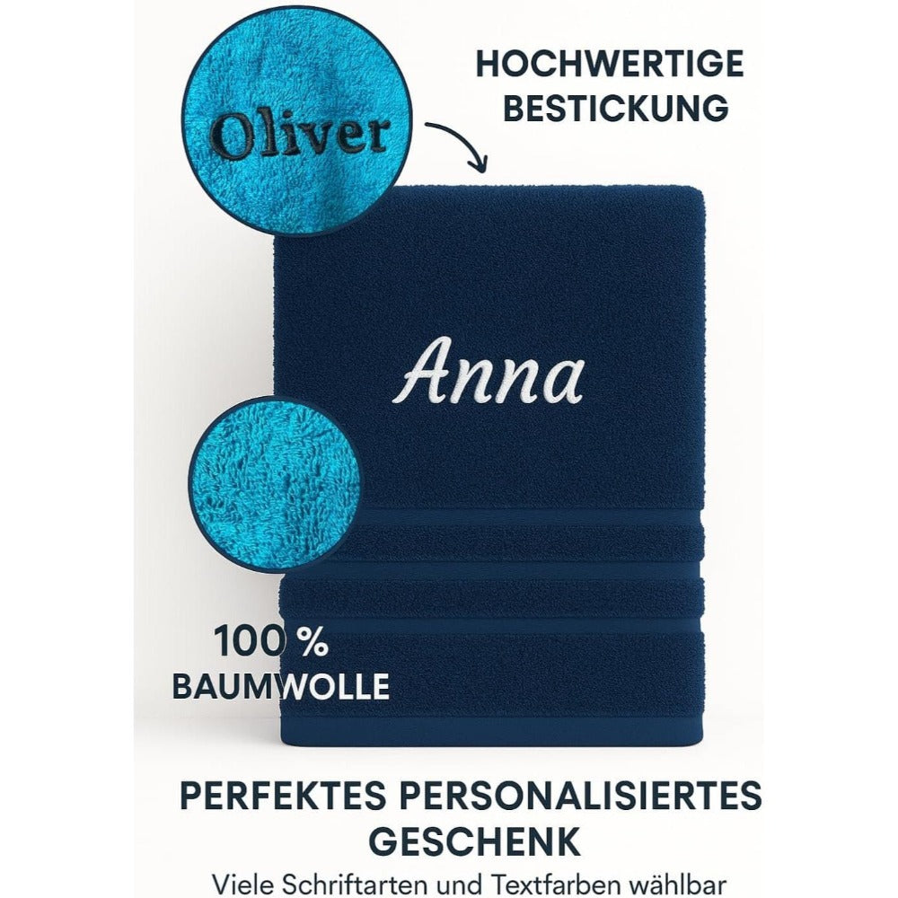 Toalla de baño personalizada con nombre, hermosamente bordado, toalla personalizada con nombre, toalla de baño