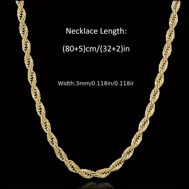 Collar de plata 925 para mujer, collar estilo cadena, collar de cadena retorcida, regalo de San Valentín, moda y fácil, regalo de luna de miel para el Día de Acción de Gracias para ella, viene con una caja de regalo de boutique