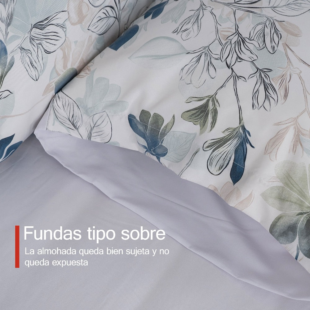 H HANSEL HOME Juego de Funda Nórdica Microfibra Transpirable – Set de Ropa de Cama con Funda de Edredón y Fundas de Almohada – Conjunto 2/3 Piezas para Dormitorio