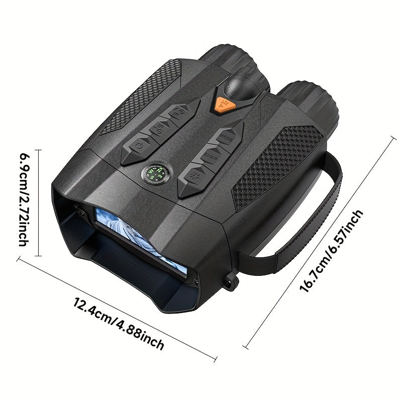 Binoculares de visión nocturna | Binoculares de visión nocturna digital 4K - Pantalla grande de 3.0, Telescopio de caza tipo gafas, con brújula y