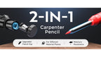 Juego de lápices de carpintero 15/18/27 unidades con sacapuntas, lápices mecánicos de carpintero con recambio, punzón central automático y herramienta de trazado de carburo, lápiz de construcción de alta resistencia para arquitecto - con estuche