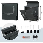 Buzón con cerradura y compartimento 1pc 10.5 cm | Entrada, correo y exterior