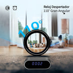 Reloj Wifi de moda con cámara 1080P, visión nocturna, reconocimiento inteligente AI, detección de movimiento, punto de acceso AP de red local, notificación de alarma con video de 6 segundos y correo electrónico, visualización remota en teléfono móvil, bat