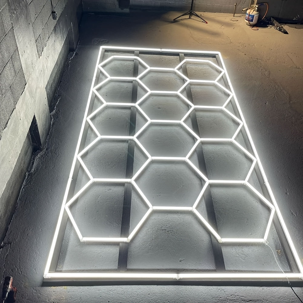 Luz LED hexagonal para techo | Garaje taller gimnasio y exposición