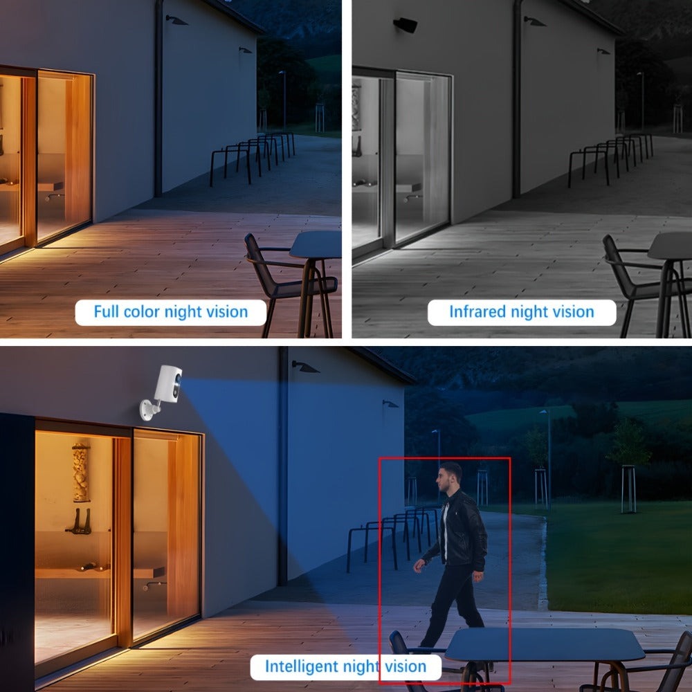 1/2 piezas, Cámara solar de baja potencia para exteriores 4G, 100% inalámbrica con energía solar, Cámara de seguridad para el hogar, Visión nocturna de 3MP, Seguimiento de movimiento, Detección PIR, Voz bidireccional, SIM y tarjetas SD incorporadas (no re