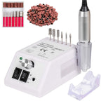 Máquina Portátil de Taladro Eléctrico para Uñas 20000 RPM, con 6 Brocas y Banda Lijadora, Para Gel, Manicura Pedicura Pulido Forma, Herramienta Acrílica Ideal en Casa o Salón
