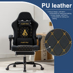 Silla de oficina | Silla de gaming Andyou con reposapiés, silla ergonómica de ordenador para juegos, silla de tarea giratoria y ajustable con