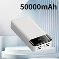 Batería externa | Un Power Bank Portátil de Alta Capacidad con Carga Rápida de 50000Mah, Cuatro Puertos USB, Interfaz Tipo-C y Micro, Adecuado