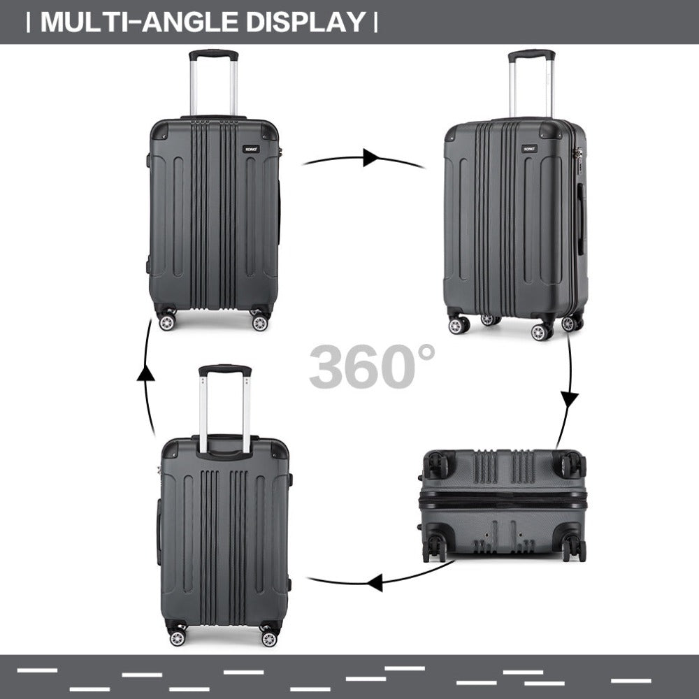 Maleta de embarque de carcasa rígida ABS 55x35x20cm, carrito de viaje, equipaje de mano de cabina, 33L, regalo de Black Friday, Día de Acción de Gracias, Navidad