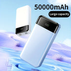 Power Bank de Gran Capacidad de 50000mAh con Pantalla LED de Energía y Carga Rápida de 22.5W - Luz para Camping al Aire Libre, Adecuado para iPhone, Android y Dispositivos Digitales, Regalo de Vacaciones