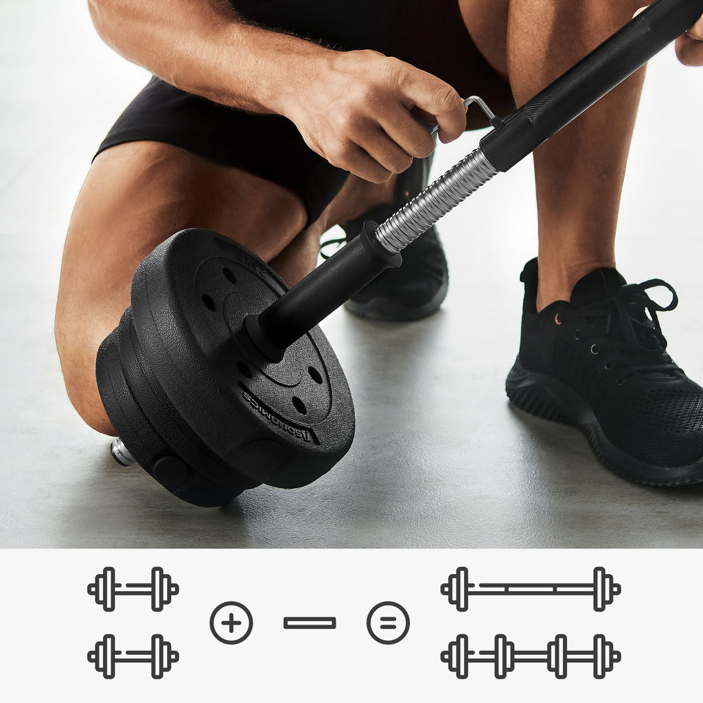 Set de pesas ajustables para entrenamiento en casa, ideal para hombres y mujeres, incluye barra extra, perfecto para ejercicios de levantamiento de pesas y fitness en el hogar - 20KG - 1 par, regalo de Navidad, decoración