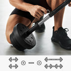 Set de pesas ajustables para entrenamiento en casa, ideal para hombres y mujeres, incluye barra extra, perfecto para ejercicios de levantamiento de pesas y fitness en el hogar - 20KG - 1 par, regalo de Navidad, decoración
