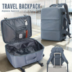 Mochila de Viaje 40X30X20 CM, Dimensiones Ryanair 40X30X20 CM Mochila de Cabina/Mochila de Equipaje/Mochila de Aviación, Convertible de Mano, Ligera Ideal para Viajes Cortos, Se Adapta Fácilmente Debajo de los Asientos, Mochila Portátil para Laptop de 14"