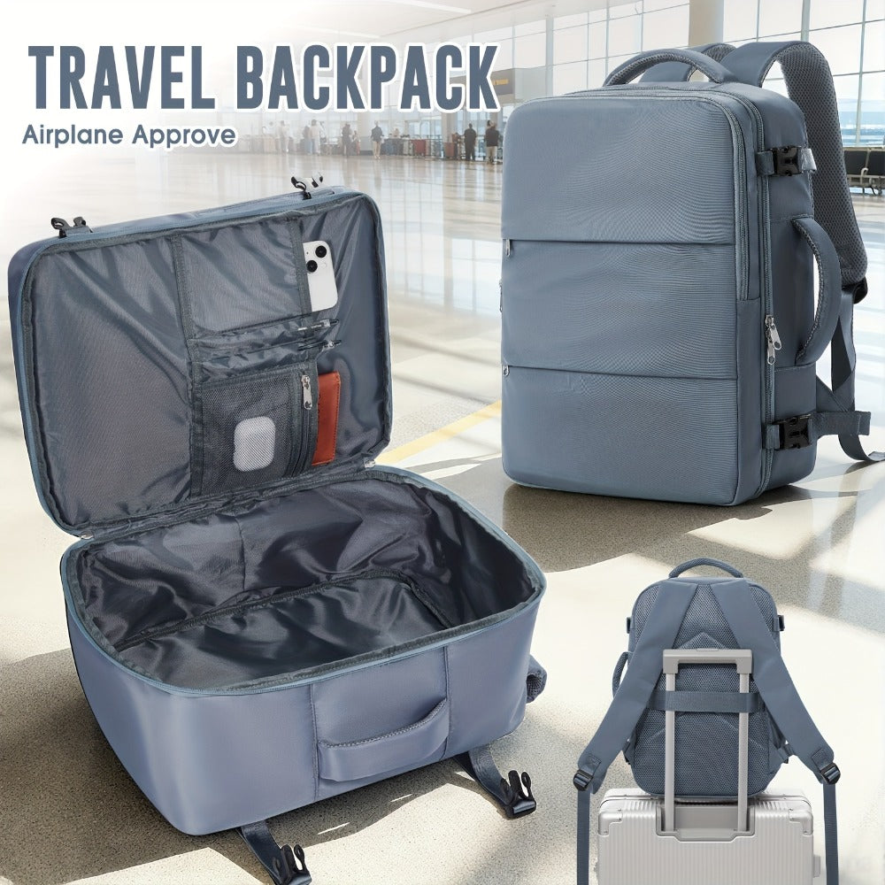 Mochila de Viaje 40X30X20 CM, Dimensiones Ryanair 40X30X20 CM Mochila de Cabina/Mochila de Equipaje/Mochila de Aviación, Convertible de Mano, Ligera Ideal para Viajes Cortos, Se Adapta Fácilmente Debajo de los Asientos, Mochila Portátil para Laptop de 14"