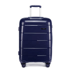 Juego de 3 maletas de carcasa rígida color azul marino, maleta de viaje con 4 ruedas, candado TSA y cremalleras YKK, maleta con ruedas de polipropileno, azul oscuro, maleta ligera de polipropileno de 4 ruedas con carcasa rígida y candado TSA, regalo de re