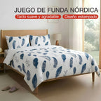 H HANSEL HOME Juego de Funda Nórdica Microfibra Transpirable – Set de Ropa de Cama con Funda de Edredón y Fundas de Almohada – Conjunto 2/3 Piezas para Dormitorio