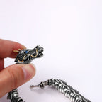 Pulsera punk vikinga de serpiente para hombre, pulsera flexible de acero inoxidable, regalo de joyería ideal para novio/esposo/papá