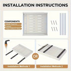 2 Paquetes de Cajones Extensibles para Gabinetes de Cocina, Juego de 2 Estantes Deslizantes de Almacenamiento, Cestas Extraíbles para Fregadero Sin Taladro, Estantes de Gabinete de Fácil Acceso, Adecuados para Baños y Lavanderías, Organizador de Almacenam
