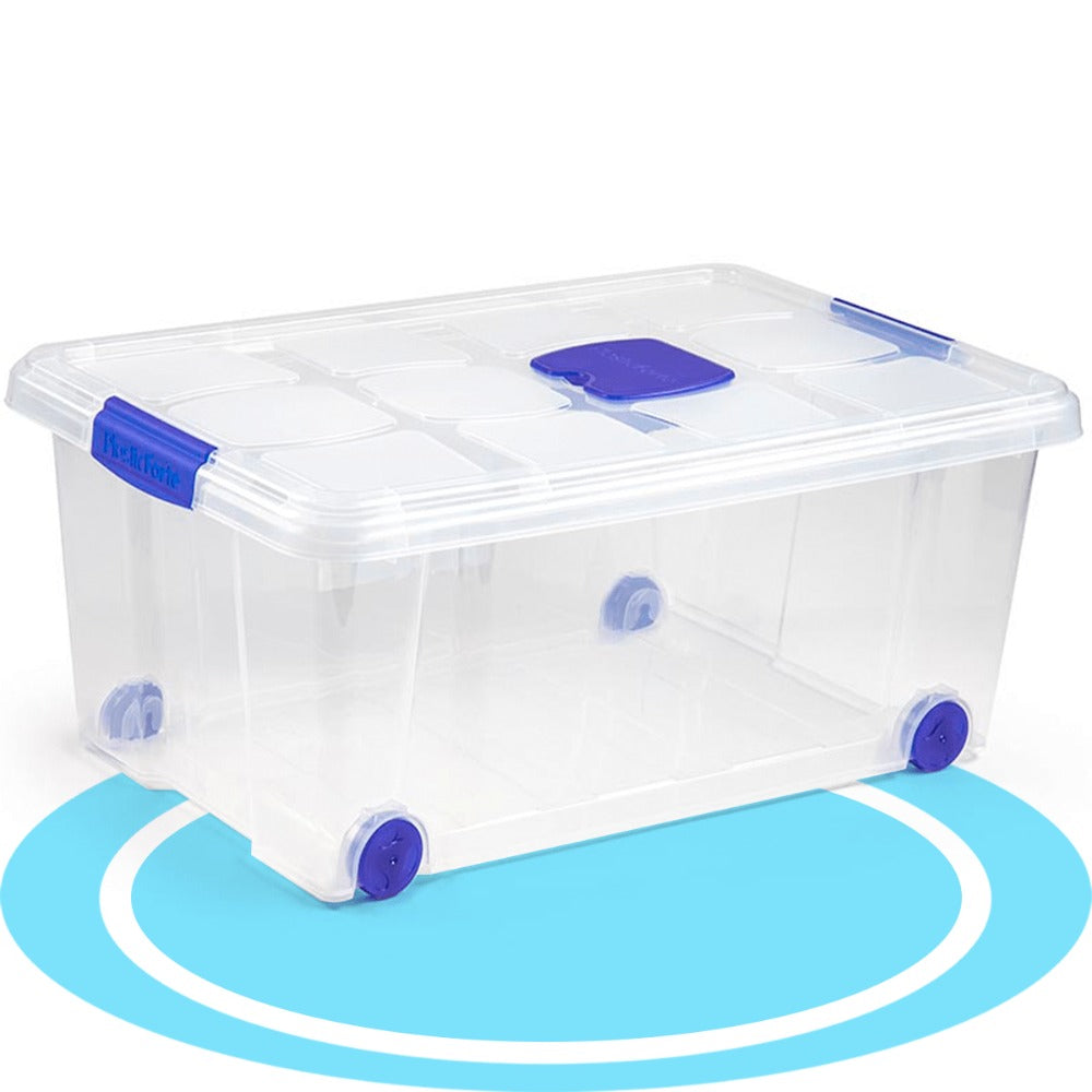 Caja Almacenamiento plástico para Guardar y Ordenar Juguetes, Libros, Documentos, Ropa, Mantas. Cierre Hermético, Gran Capacidad y Resistencia - Dekohome