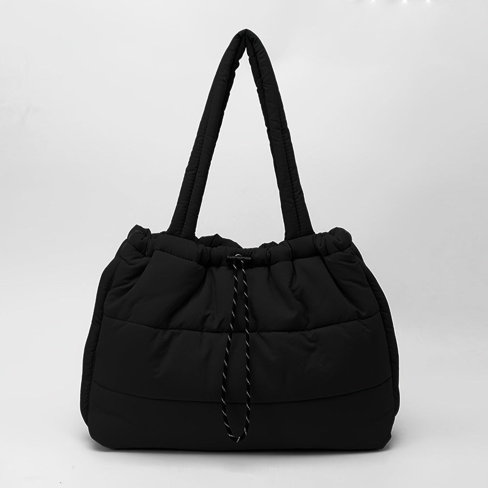 Bolso tote acolchado imprescindible 2026 - Bolso de hombro cruzado acolchado | Bolso de mano de gran capacidad inspirado en abrigo para mujer (Organizador multibolsillos)