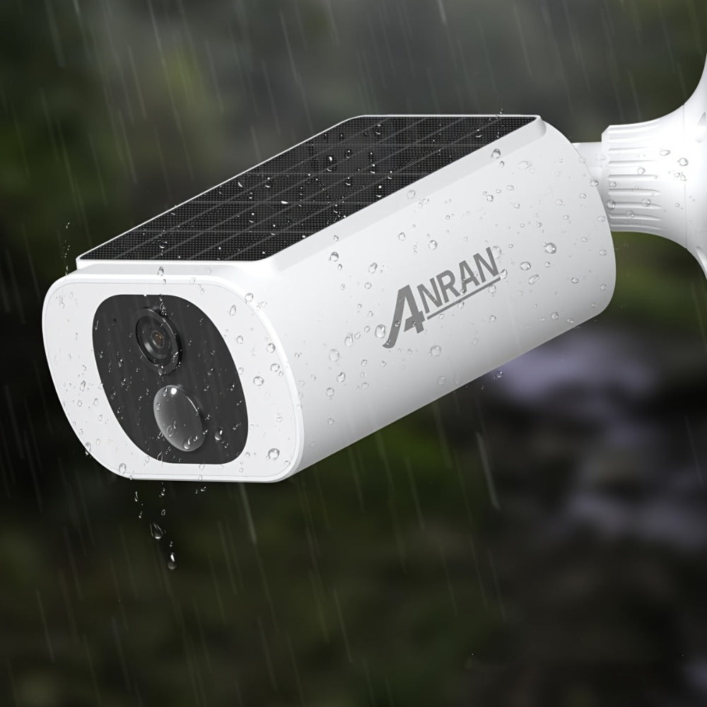 Cámaras de Seguridad Solar ANRAN para Exteriores, Ideales para Protección de Jardín, IP65, Módulo Solar Integrado para Alimentación, Detección PIR de Humanos para Prevenir Visitas No Deseadas, Inalámbricas y Estables, Interacción de Audio Bidireccional pa