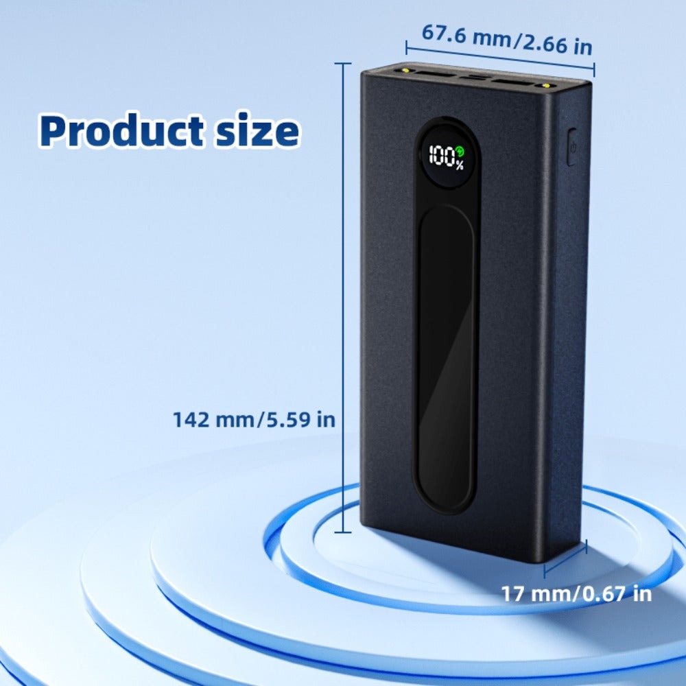 Batería Externa de Gran Capacidad 24000mAh/20000mAh, Pantalla LED de Energía, Carga Rápida Tipo-C, Interfaz USB/Micro, Banco de Energía de Carga Súper Rápida, Adecuada para Cargar Teléfonos de Todas las Marcas, Batería de Emergencia Portátil para Exterior