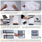 VORTEX Pack Organizador de Calzado Cajas de Zapatos Blancas y transparentes Apilables con Apertura Frontal，Sistema Antivuelco y Ventilación