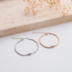 Pulsera Nudo de Amor Infinito, Pulsera Delicada para Parejas, Pulsera de Amistad, Pulsera de Serpiente Redonda, Ideal como Regalo para Cumpleaños o Día de San Valentín