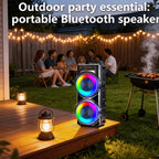 Altavoz Bluetooth de 8200W de suelo a techo, sistema de sonido estéreo sin varillas de doble altavoz, subwoofer portátil con iluminación ambiental RGB, excelente calidad de sonido, imprescindible para fiestas de Pascua/Día de la Madre, perfecto para reuni