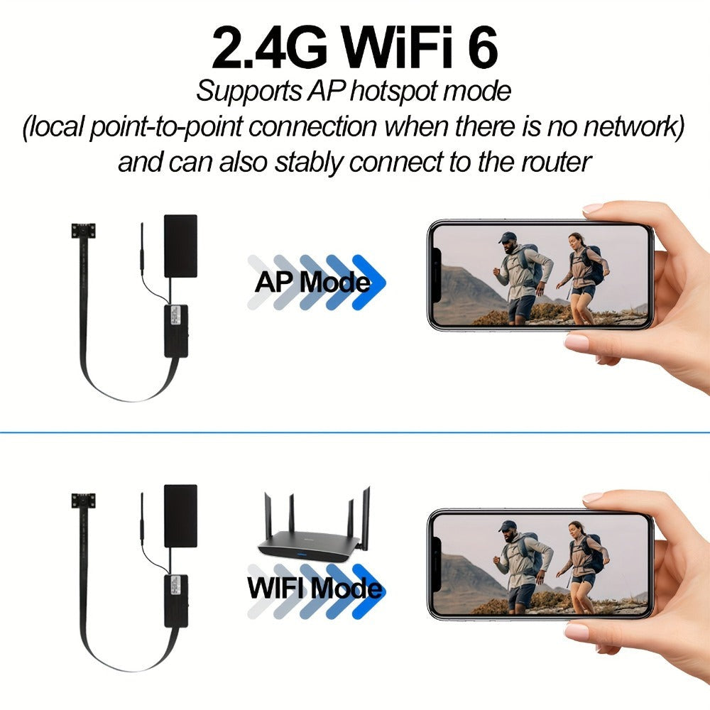 Memoria opcional de 16GB/32GB/64GB, cámara WIFI HD 1080, modo DIY, compatible con control remoto por aplicación de móvil, grabación y vídeo, portátil, fácil de usar, compatible con tarjeta TF, grabación en bucle, modo AP, detección de movimiento, recordat