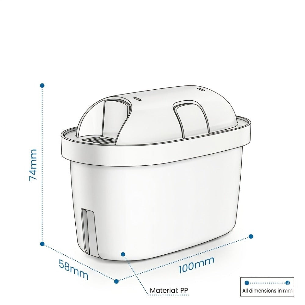 Recambios para jarras con filtro de agua de 6 piezas, reducción avanzada de cloro y metales pesados - Compatible con sistemas Maxtra - Agua fresca y de gran sabor para jarras BTA