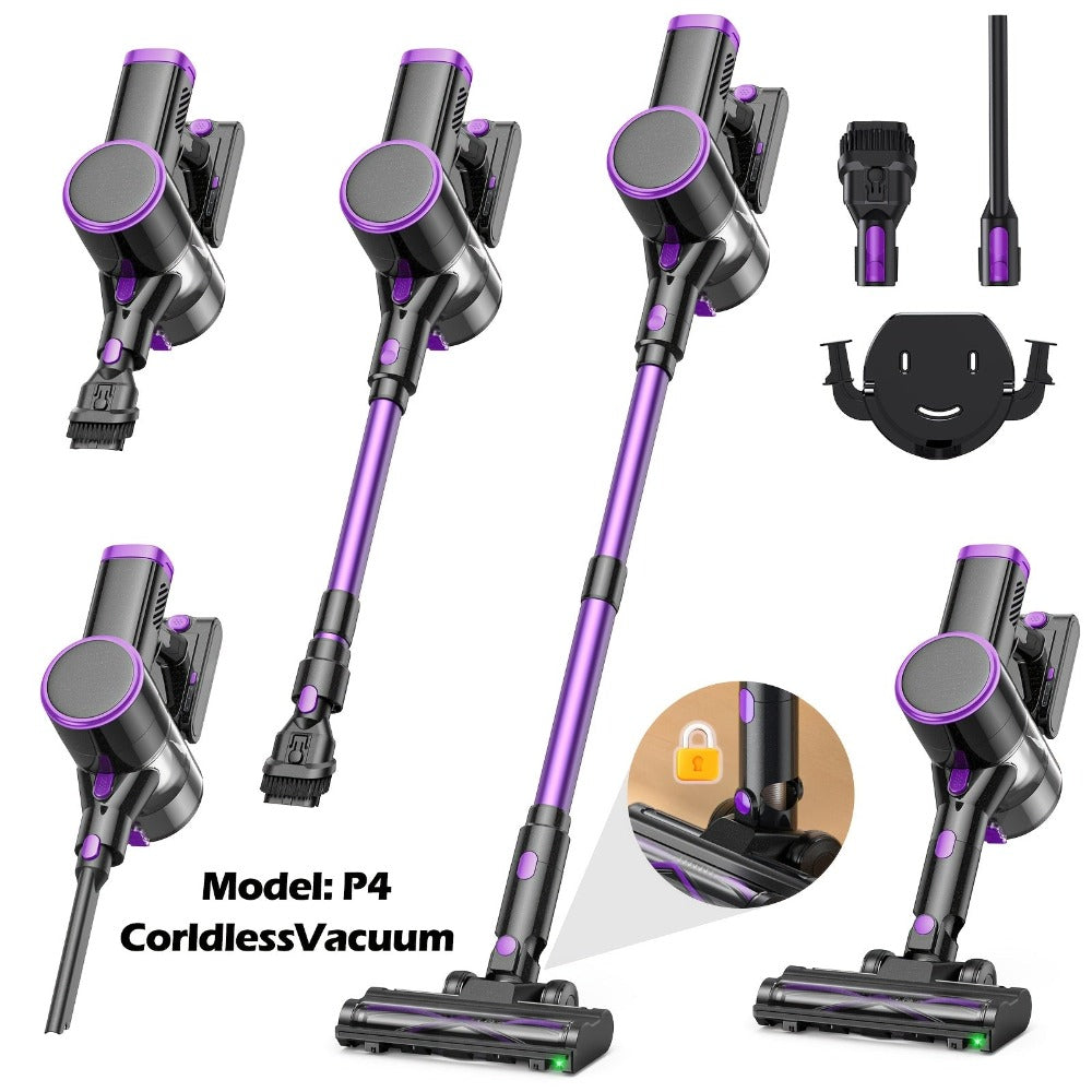 Aspiradora inalámbrica Lubluelu de 46 Kpa -enredos, 6 en 1 tipo barra con pantalla LED, 50 min de autonomía para alfombras, suelos duros y pelo de mascotas