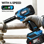 Llave eléctrica sin escobillas de 1000 N.m, juego de taladro eléctrico sin destornillador de 1/2 pulgada, 4 velocidades ajustables, adecuada para reparación de coches, instalación de muebles y andamios, compatible con baterías ONEVAN, una herramienta eléc