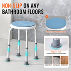 Silla de ducha VEVOR giratoria 360 grados, asiento ajustable de silla de ducha, silla de baño para ducha o bañera interior, banco antideslizante, asiento de bañera para personas mayores, discapacitados y personas con discapacidad, capacidad de 136,1 kg