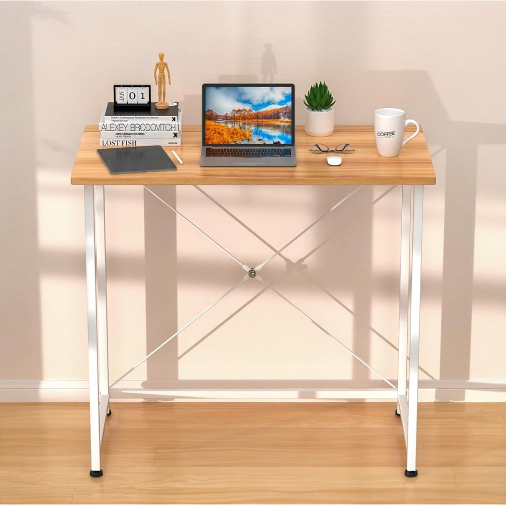 Mesa Escritorio Plegable, Mesa de Oficina Plegable, para Ordenador, Pequeño Mesa Ordenador Plegable Escritorios portátiles para Estudio, Casa Oficina 80x40x75cm