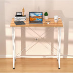 Mesa Escritorio Plegable, Mesa de Oficina Plegable, para Ordenador, Pequeño Mesa Ordenador Plegable Escritorios portátiles para Estudio, Casa Oficina 80x40x75cm