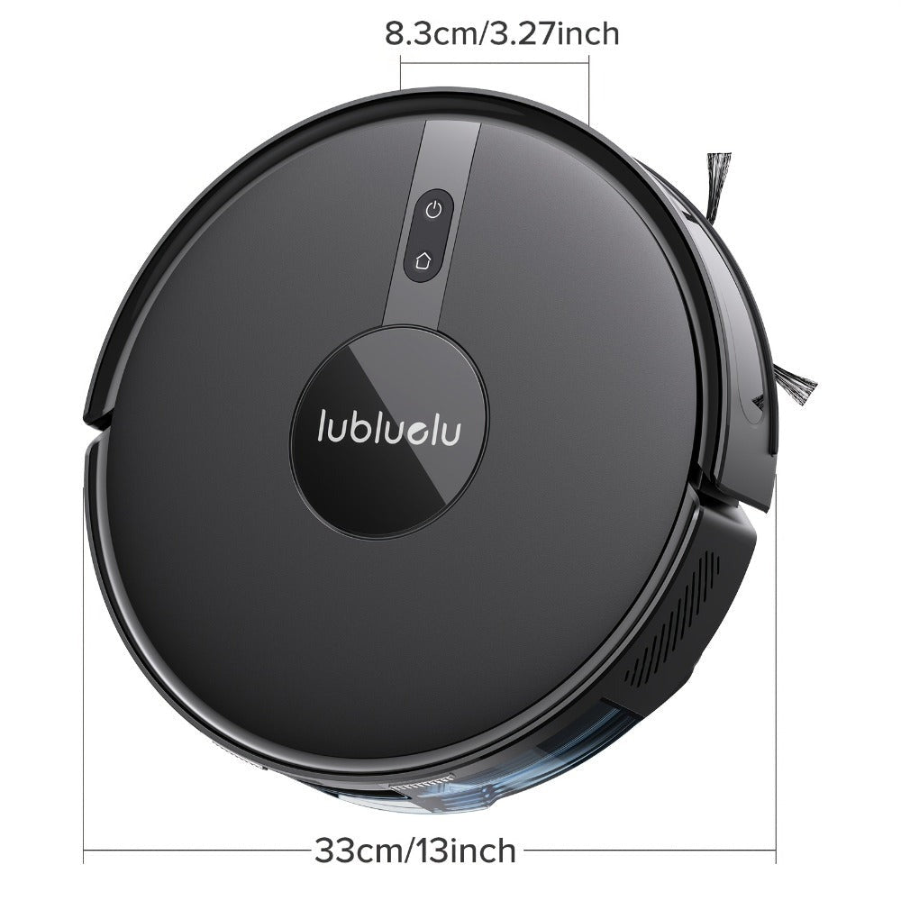 Lubluelu B40 Robot Aspirador, Robot Aspirador y Trapeador 3 en 1, 6500Pa, Bajo Ruido 62Db, Cuerpo Ultra-Delgado de 9.98 cm, Mapeo de 5 Pisos, Limpieza Diversificada, Robot Aspirador para Pelo de Mascotas, Alfombra, Piso Duro, Regalos de Navidad y Hallowee