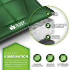 Tillvex® Cama Plegable para Camping con Bolsa de Transporte, Soporta Hasta 200 kg, Cama Extra Ancha para Camping, Cama de Campaña, Cama de Pesca para Uso en Exteriores e Interiores, Cama Plegable para Invitados, Portátil para Jardín, Camping, Pesca, Festi
