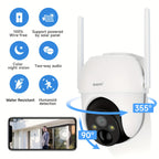 Cámara de seguridad | Laxihub Cámara de Seguridad Inalámbrica con Panel Solar, Cámara Exterior FHD con Visión Nocturna a Color, 3MP 1296P de Alta