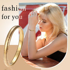 Jewelrywe Pulsera de Serpiente Flexible para Mujer: Brazalete Elástico de Acero Inoxidable de 10 mm de Ancho, Puntero de Serpiente Elástico para Mujer Y