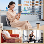 Masajeador multifuncional de 12/42 cabezales, masajeador eléctrico corporal, compresa caliente, relaja músculos, apto para cuello, hombros, espalda y piernas, 9 modos de ajuste, pistola masajeadora, apto para fitness en casa, deportes al aire libre, relaj