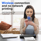Impresora portátil sin tinta D810B, impresora inalámbrica de viaje, máquina térmica para tatuajes, compatible con papel térmico A4 y carta estadounidense, compatible con teléfonos móviles y portátiles, adecuada para negocios, viajes, oficina y hogar