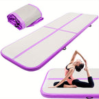 Colchoneta de aire de PVC de 10FT | 3m×1m×10cm Colchoneta inflable para gimnasia y acrobacia para entrenamiento de yoga, color sólido en, púrpura, verde fluorescente - Youyijia