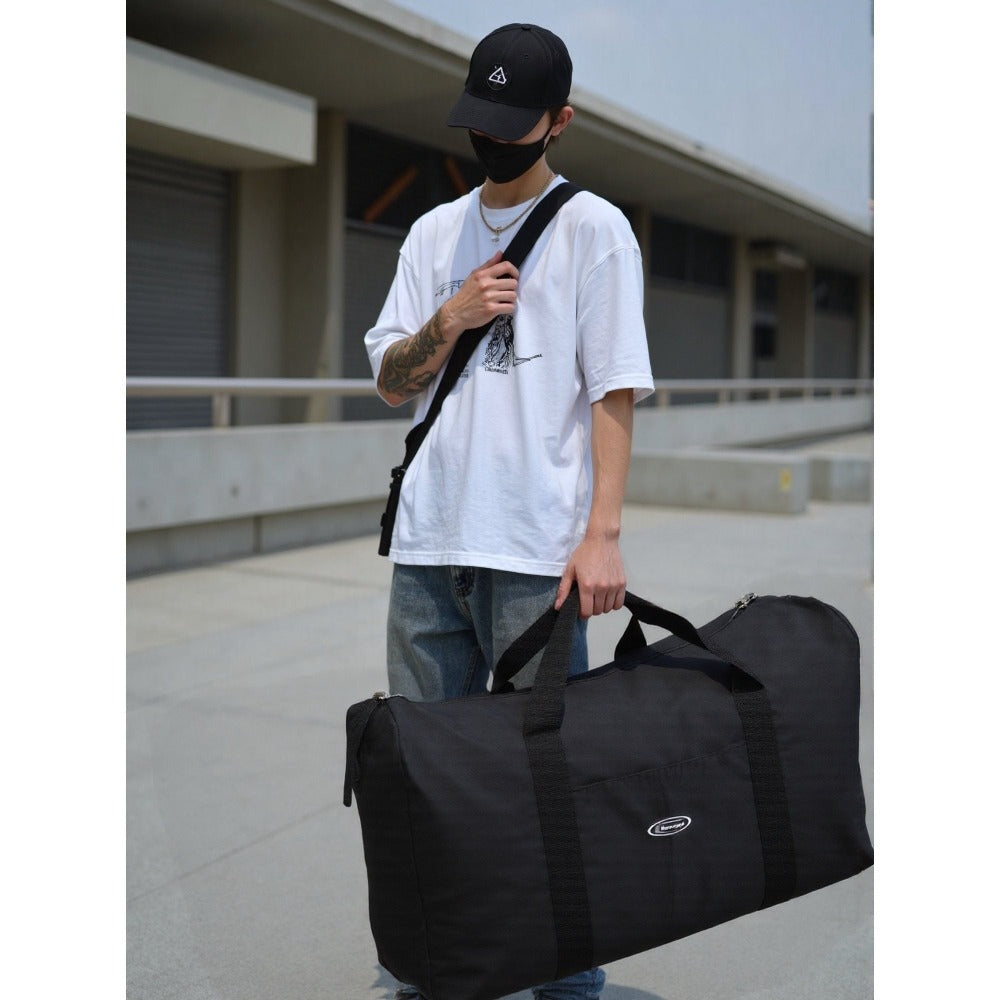 Bolsa de Viaje de Poliéster Negra con Función de Almacenamiento - Tamaño Extra Grande 180L, Fuerte y Duradera para Equipaje y Actividades al Aire Libre