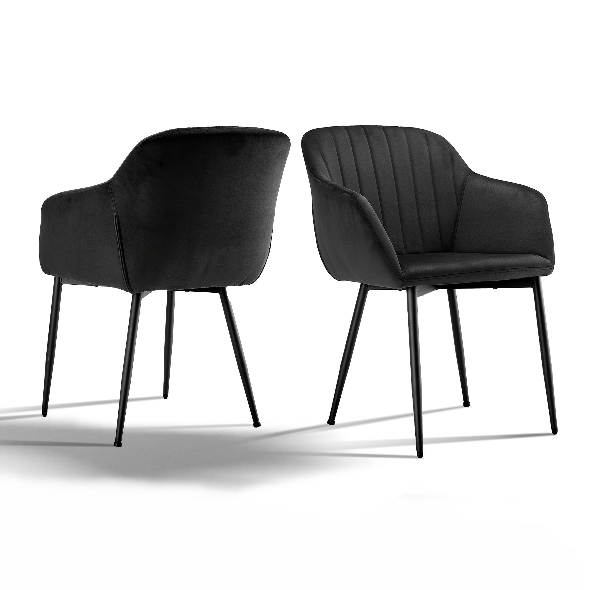 Sillas de comedor elegantes con reposabrazos y soporte lumbar para sala de estar, cocina y dormitorio, que ofrecen un alto confort - Disponibles en juegos de 2, 4 o 6