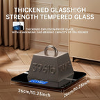 Báscula Electrónica de Peso, Báscula Digital para Baño de 179,62 kg, Báscula de Alta Precisión con Pantalla LCD de Alta Definición y Visualización de Temperatura (Intercambiable entre KG y Escala), Plataforma Ultra Ancha, Pesaje Electrónico de Alta Precis