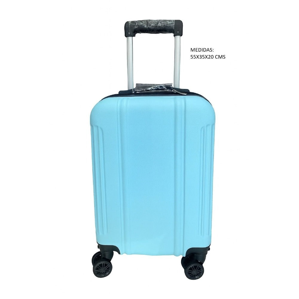 Maleta Avión Equipaje de Mano Viaje Cabina Trolley ABS Rígida 4 Ruedas Maleta de cabina rigida con asa telescopica 55x35x20CM