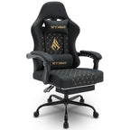 Silla de oficina | Silla Gaming con Reposapiés, Silla Ergonómica para Ordenador y Videojuegos, Silla Giratoria Ajustable para Tareas con Soporte