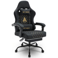 Silla de oficina | Silla Gaming con Reposapiés, Silla Ergonómica para Ordenador y Videojuegos, Silla Giratoria Ajustable para Tareas con Soporte