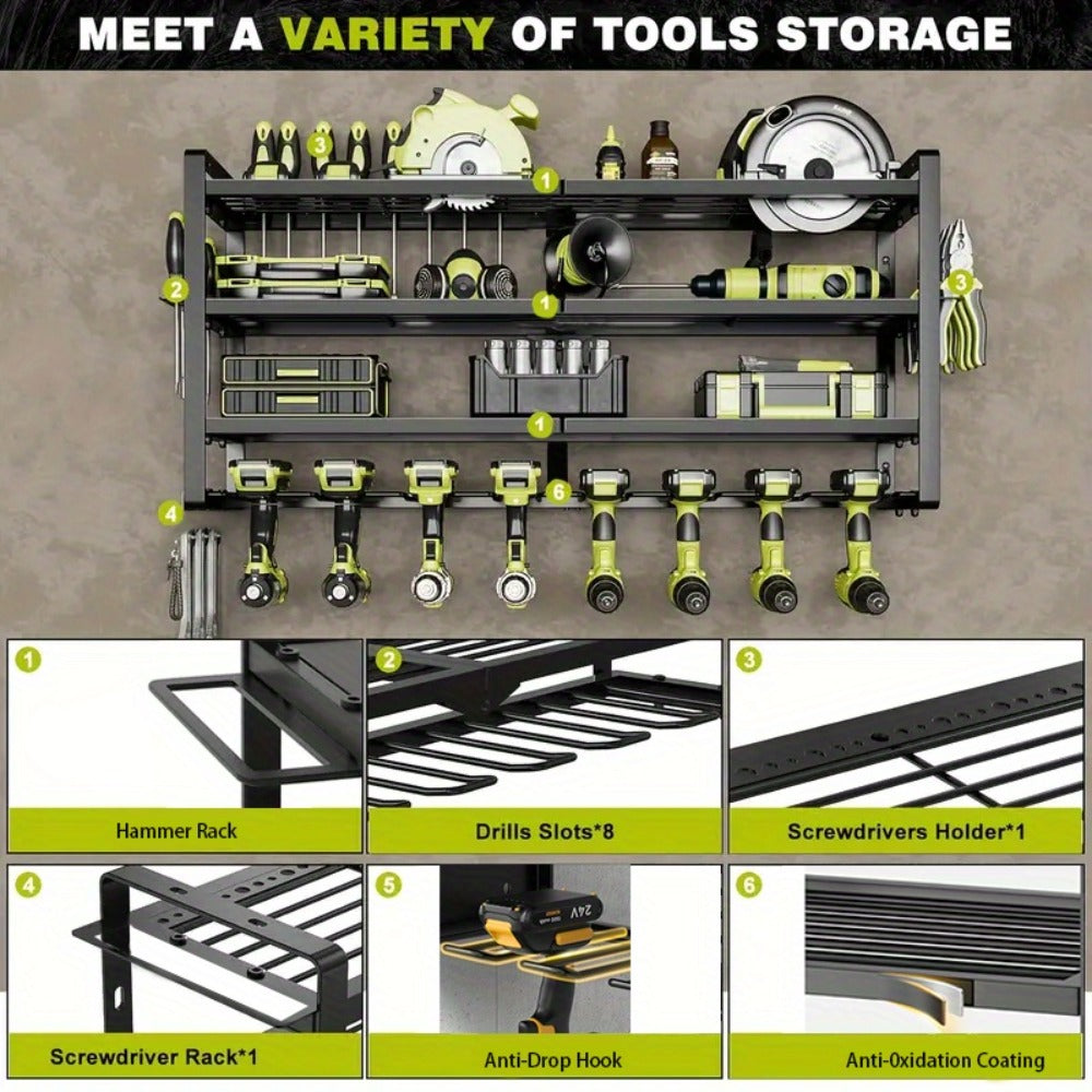 Organizador mural para herramientas eléctricas para garaje taller y banco de trabajo | Inalámbrico